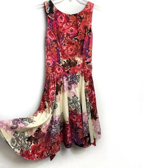 Lady vintage floral dress retro rockabilly made in Romania - Picture 2 of 16